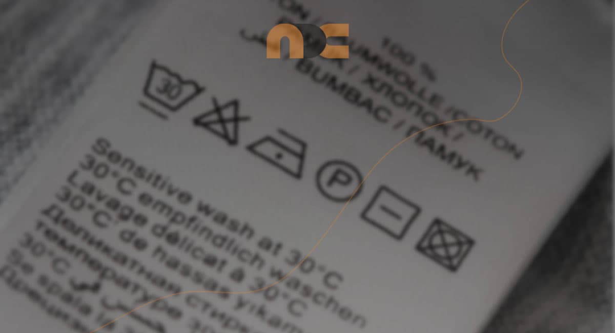 Etichette di composizione personalizzate in tessuto